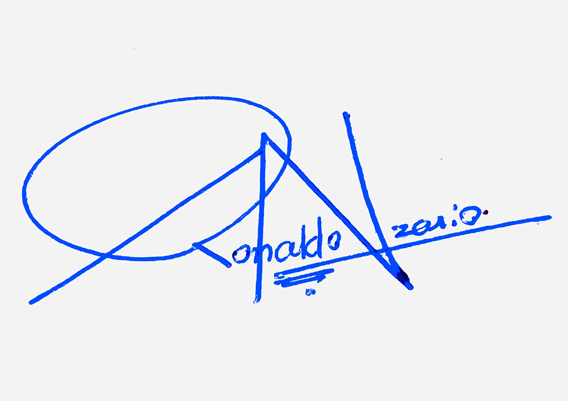 Ronaldo Nazario Name Cursive Handwritten Signature Style Ideas