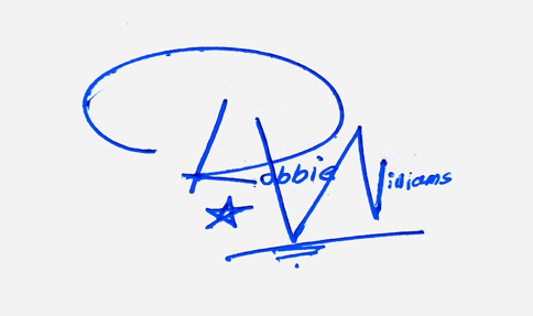 Robbie Williams Name Cursive Handwritten Signature Style Ideas
