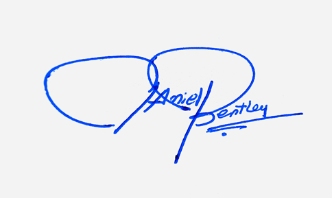 Daniel Bentley Name Cursive Handwritten Signature Style Ideas