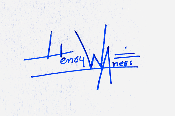 Henry Wahner Name Cursive Signature Ideas
