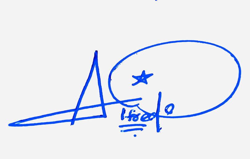 Alfredo Name Cursive Handwritten Signature Style Ideas