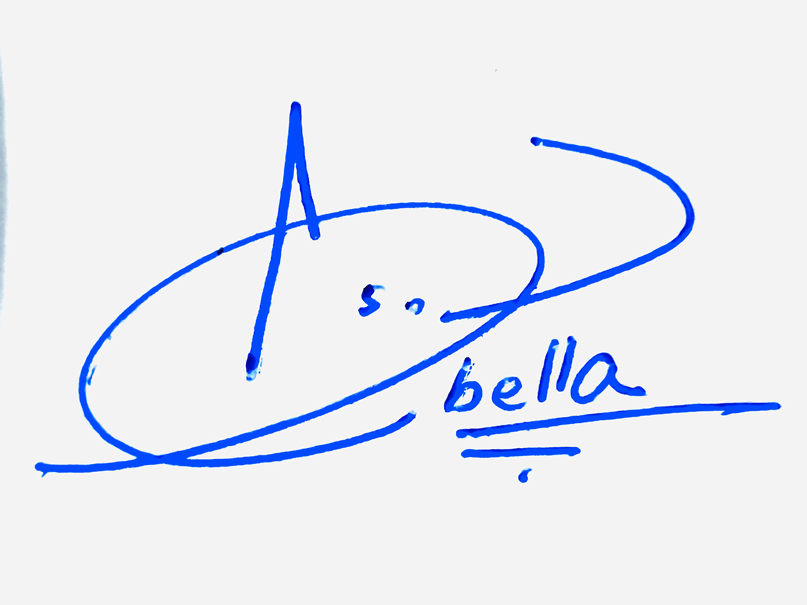 Isabella Name Cursive Handwritten Signature Style Ideas