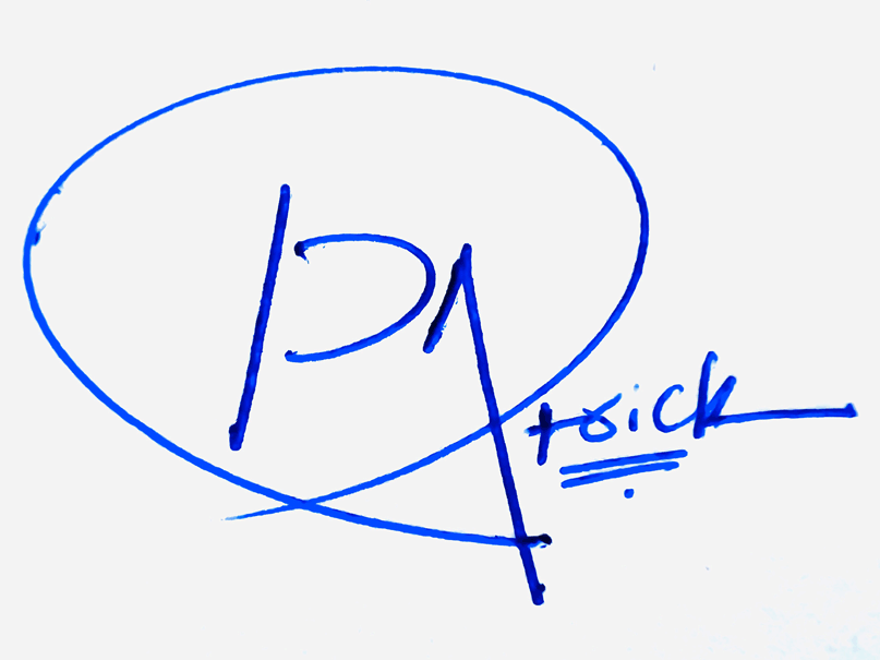 Patrick Name Cursive Handwritten Signature Style Ideas