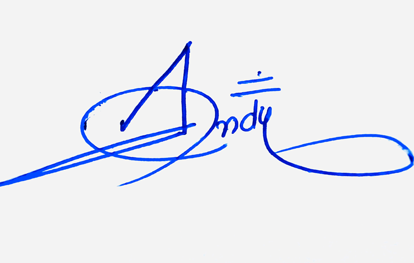 Andy Name Cursive Handwritten Signature Style Ideas