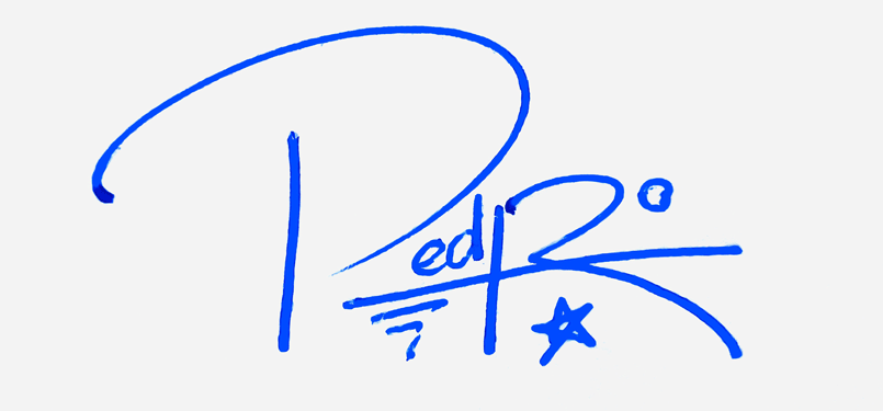 Pedro Name Cursive Handwritten Signature Style Ideas
