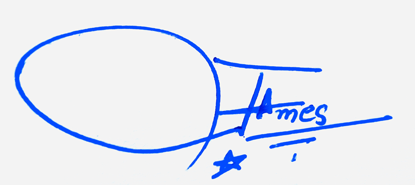 James Name Cursive Handwritten Signature Style Ideas
