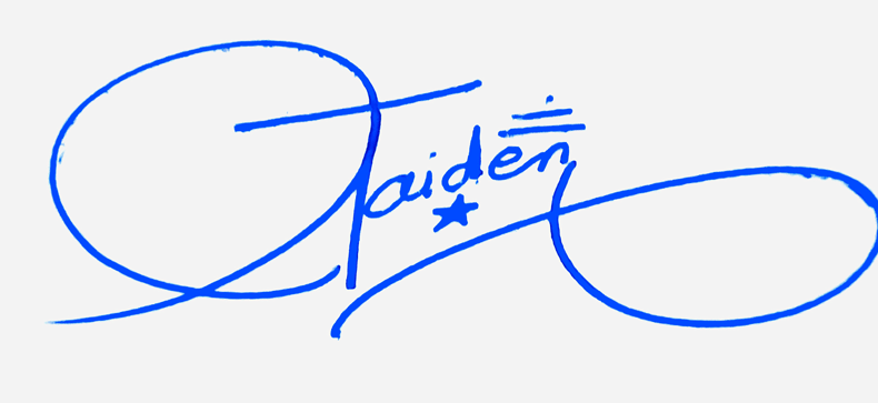 Jaiden Name Cursive Handwritten Signature Style Ideas
