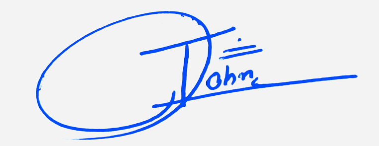 John Name Cursive Handwritten Signature Style Ideas
